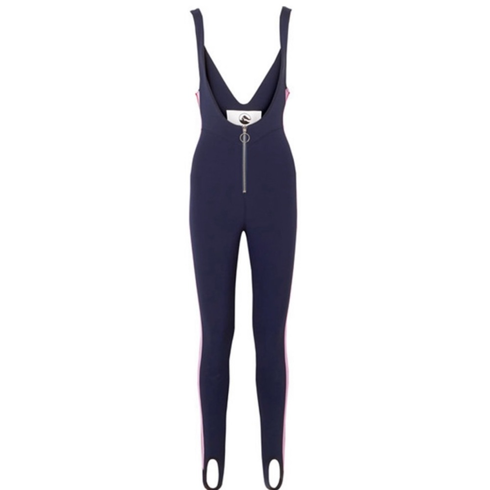 NWT Cordova Vail Striped Stirrup Ski Suit